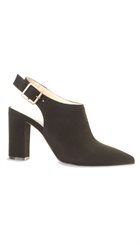 A Pair - 3345 - Cool slingback sko i sort ruskind