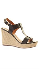 A Pair - 5608 - Sort remsandal med kilehæl