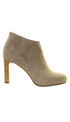 A Pair - 7970B - Beige kort ankelstøvle i smukt ruskind