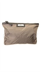 Day - Gweneth Small Brushed Nickel - Mørk beige skinnende toilettaske