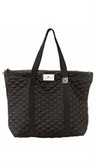 Day - Gweneth Quilt Bag - Sort quiltet shopper med fine tern