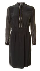 DAY - Hadiya Dress - Sort smuk kjole med gyldne knapper