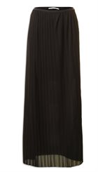 Day - Emigre Skirt - Sort lang plissé nederdel