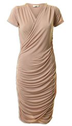 DAY - Neat Dress - Nude kropsnær kjole med sexet drapering 