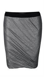 Day - Silvery Skirt - Mørk sølvfarvet twistet nederdel