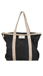Day - Gweneth Tone Bag - Sort lækker shopper med beige stropper