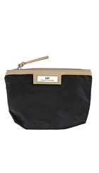 Day - Gweneth Tone Mini  - Sort lille kosmetikpung med beige detaljer