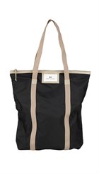 Day - Gweneth Tone Tote - Sort slank shopper med beige stropper