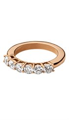 Dyrberg/Kern - Carlie - Enkel rosa alliancering med swarovski sten
