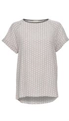 Heartmade - Thorne - Lys grå og lyserød printet silke T-shirt