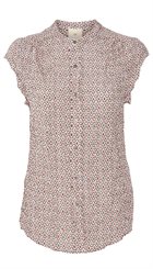 Heartmade - Tilson Shirt - Smuk rosa mønstret skjortetop