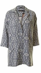Minus - Joanna Jacket - Cool blå mønstret blød jakke