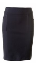 Minus - Karin Skirt - Mørkeblå enkel tætsiddende nederdel