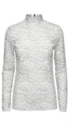 Minus - Nadia Turtleneck - Hvid smuk blondebluse med høj hals