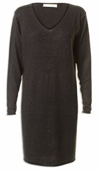 Pieszak - Alexa Glitter Dress - Fintstrikket sort strikkjole med sølv