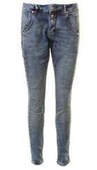 Pieszak - Barbara Jog Paris - Blå baggy jeans med fedt slid