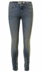 Pieszak - Diva Funky Pipe - Blå tætsiddende jeans med gallon 