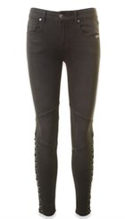Pieszak - Elin Chic Jeans - Fede sorte jeans med snøre nederst