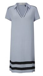 Pieszak - Ivona Dress - Lys blå kjole med sorte kontrastkanter