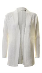 Pieszak - Ivy Cardigan - Råhvid let cardigan med god længde
