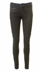 Pieszak - Julie Jeans Calcutta - Sorte coatede tætsiddende  bikerjeans 