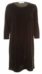 Pieszak - Kasia Velour Dress - Sort kjole med smuk transparent ryg