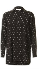 Pieszak - London Joy Shirt - Sort oversize skjortebluse med hvide tern