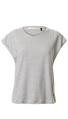 Pieszak - Paige Tee - Råhvid blød T-shirt med sorte striber