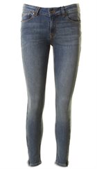 Pieszak - Paulina Ankle Fort Collins - Blå ankellange jeans med let slid
