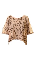 Pieszak - Zelma Knit - Lyserød kort leopard strik