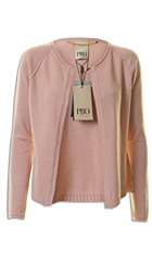 PBO - Cardigan - Pudderfarvet blød kashmir cardigan