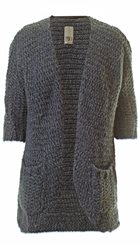 PBO - Fifty Knit - Blå vamset blød lang  strik cardigan