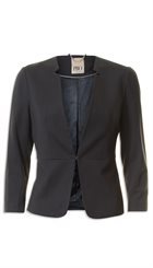 PBO - Lindy Jacket - Mørkeblå blød blazer med super pasform