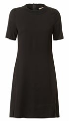 PBO - Neal Dress - Sort enkel kjole med fin krave