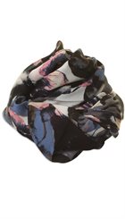 PBO - Scarf - Blomsterprintet blødt tørklæde