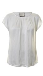 PBO - Wee - Hvid silke T-shirt med viskose bagpå