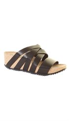 Penelope - 5000 - Sort lækker remsandal med lys plateau