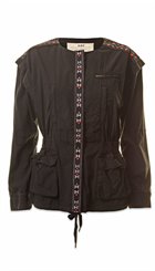 DAY - Monsoon - Sort canvasjakke med smukt broderi