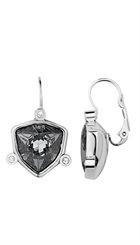 Dyrberg/Kern - Lumines - Sølv ørering med grå krystal og swarovski sten