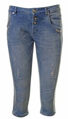 Pieszak - Barbara Knickers Cape Town - Jeansblå knickers med slid og nitter