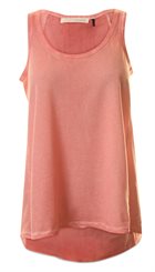 Pieszak - Caroline Tank - Lys coral top med silkeryg og A-facon