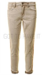 Pieszak - Diva Boyfriend - Lyse jeans med rummelig pasform og broderi