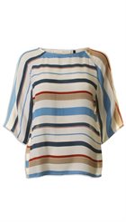 Pieszak - Linn Blouse - Smuk stribet bluse i crepe silke