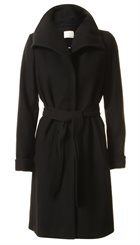 Pieszak - May Structure Coat - Sort feminin elegant uldfrakke