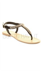 Sofie Schnoor - S152605 - Sort sandal med små sten