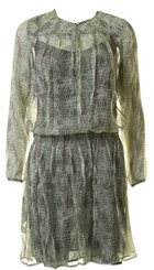 Style Butler - Senna Dress - Grøn snakeprintet silkekjole