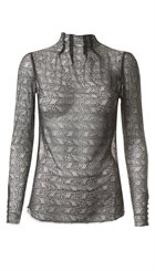 Style Butler - Noe Top - Sort blød blondebluse med høj hals