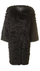 Style Butler - Karis Cape - Sort pelscardigan i smukt kaninpels 