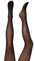 Sneaky Fox - Bella Control 30 Black - Sorte nylonstrømper med control-top / One Size