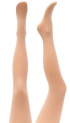 Sneaky Fox - Bella Control 30 - Hudfarvede nylonstrømper med control-top / One Size